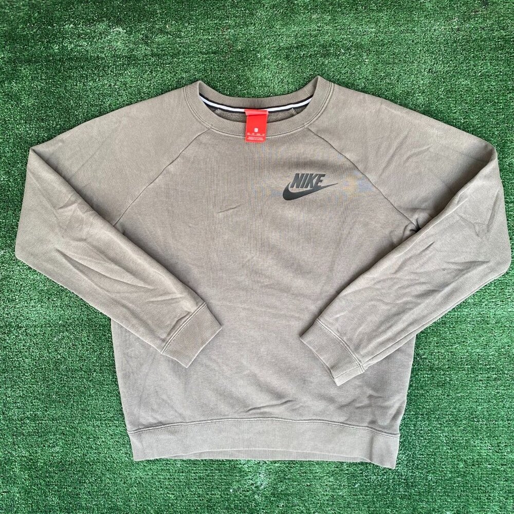 Vintage Y2K Nike Logo Sweatshirt Gray Black Crewneck Swoosh